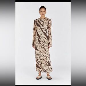 DISSH QUINN SLEEVED SLIP MAXI DRESS US SIZE 10